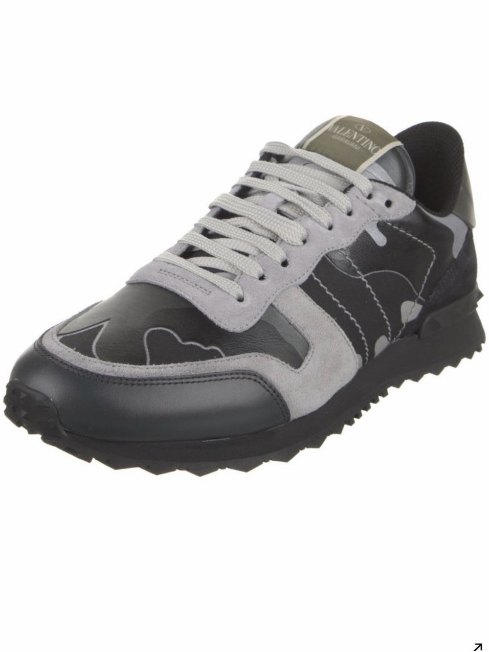Valentino Men's Camouflage & Gray Low-Top Sneakers